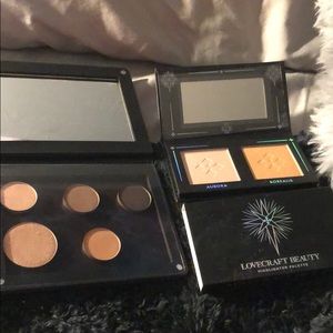 Makeup, face wash.